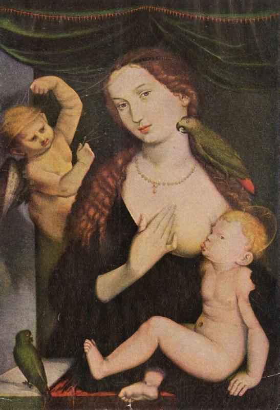 Hans Baldung Grien Madonna mit den Papageien France oil painting art
